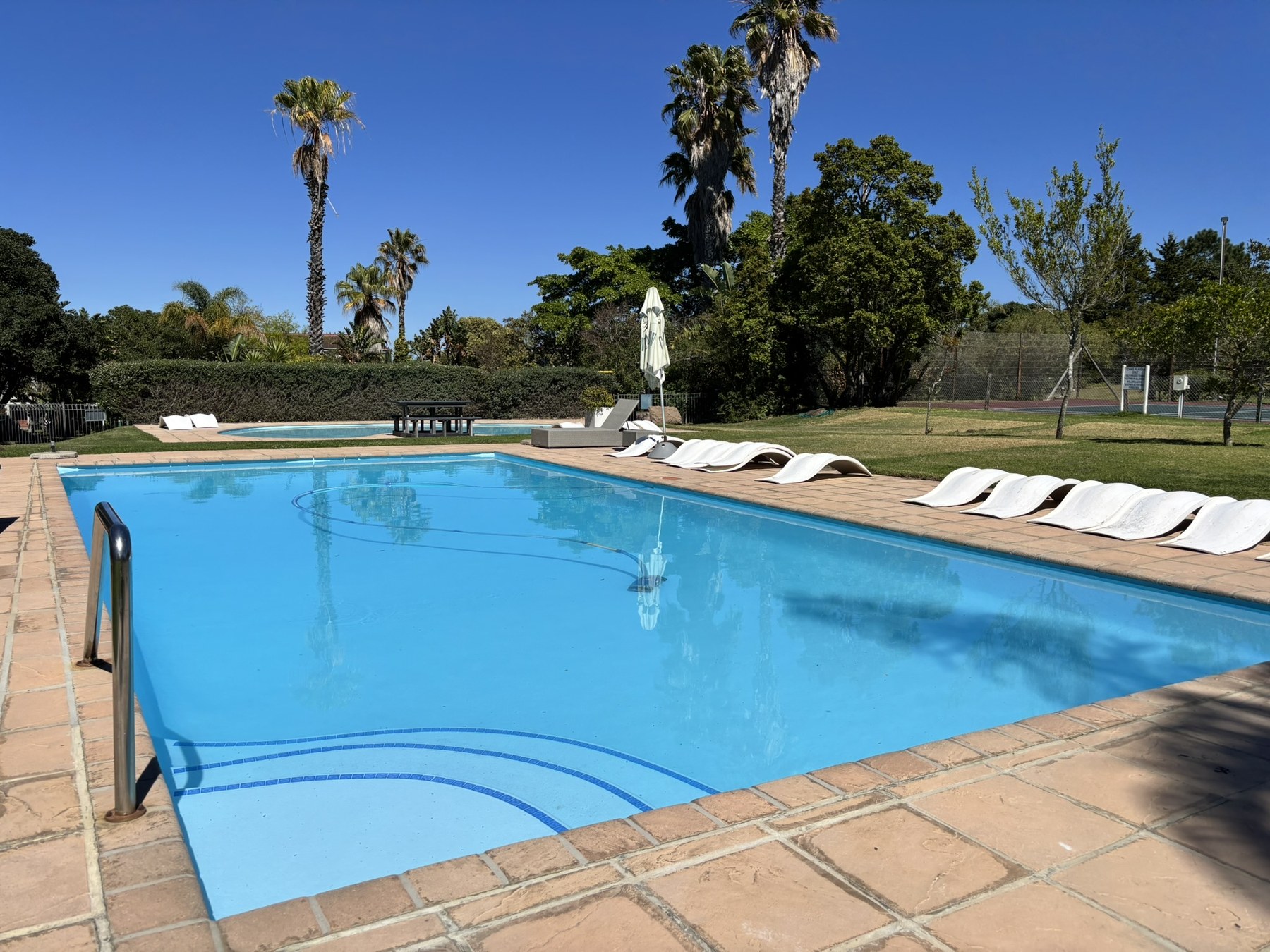 Main outdoor swimming pool at Castleton Estate
